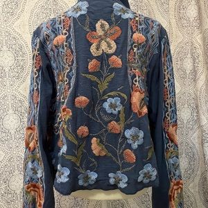 NWT Johnny Was Syelles Short Hoodie L